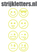 Vel Strijkletters Smiley 1 Glitter Neon geel Glitter - afb. 1