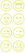 Vel Strijkletters Smiley 1 Glitter Neon geel Glitter - afb. 2