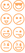 Vel Strijkletters Smiley 1 Glitter Neon Oranje Glitter - afb. 2