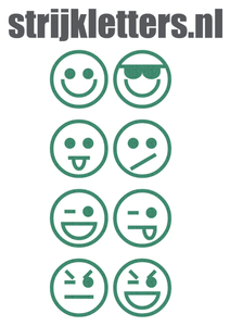 Vel Strijkletters Smiley 1 Glitter Emerald Glitter 427 - afb. 1
