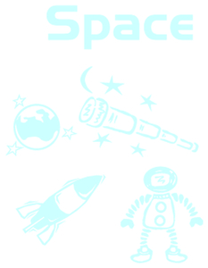 Vel Strijkletters Space Flex Baby Blauw - afb. 2