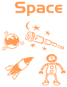 Vel Strijkletters Space Flex Pastel Oranje - afb. 2