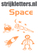 Vel Strijkletters Space Flex Pastel Oranje - afb. 1