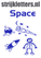 Vel Strijkletters Space Flex Middel Blauw - afb. 1