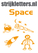 Vel Strijkletters Space Flex Neon Oranje_ - afb. 1