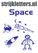 Vel Strijkletters Space Flock Azure Blauw - afb. 1
