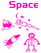 Vel Strijkletters Space Flock Neon Roze - afb. 2