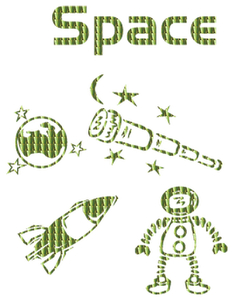 Vel Strijkletters Space Holografische Goud - afb. 2