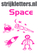 Vel Strijkletters Space Glow in the Dark Roze - afb. 1