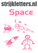 Vel Strijkletters Space Glitter Neon roze Glitter - afb. 1