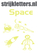 Vel Strijkletters Space Glitter Neon geel Glitter - afb. 1