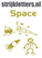 Vel Strijkletters Space Glitter Gold Glitter 451 - afb. 1
