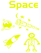 Vel Strijkletters Space Glow in the Darg Geel - afb. 2