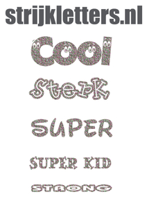 Vel Strijkletters Sterk Glitter Regenboog Multicolor 453 - afb. 1