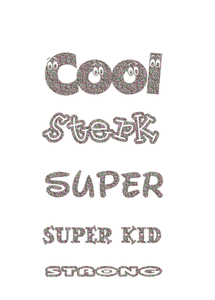 Vel Strijkletters Sterk Glitter Regenboog Multicolor 453 - afb. 2