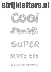 Vel Strijkletters Sterk Glitter Silver 450 - afb. 1