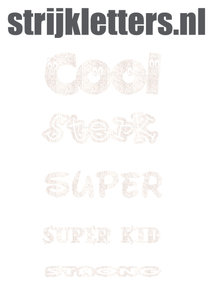 Vel Strijkletters Sterk Glitter White Glitter 444 - afb. 1