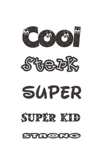 Vel Strijkletters Sterk Glitter Black Glitter 458 - afb. 2