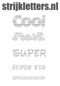 Vel Strijkletters Sterk Glitter Rainbow White 488 - afb. 1