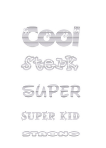 Vel Strijkletters Sterk Glitter Rainbow White 488 - afb. 2