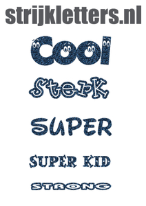 Vel Strijkletters Sterk Glitter Navy - afb. 1