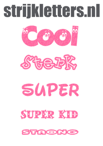 Vel Strijkletters Sterk Glitter Neon Pink Glitter 448 - afb. 1