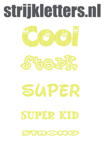 Vel Strijkletters Sterk Glitter Neon Yellow Glitter 446 - afb. 1