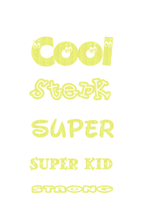 Vel Strijkletters Sterk Glitter Neon Yellow Glitter 446 - afb. 2