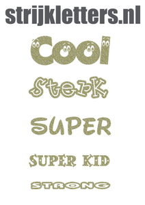 Vel Strijkletters Sterk Glitter Champagne Glitter 490 - afb. 1