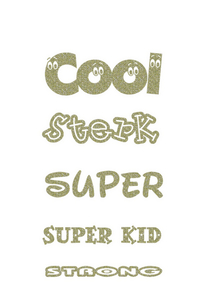 Vel Strijkletters Sterk Glitter Champagne Glitter 490 - afb. 2