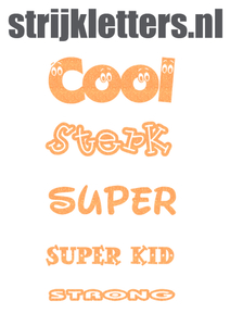 Vel Strijkletters Sterk Glitter Neon Orange Glitter 449 - afb. 1