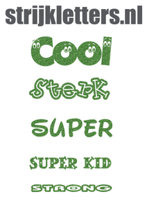 Vel Strijkletters Sterk Glitter Light Green Glitter 483 - afb. 1