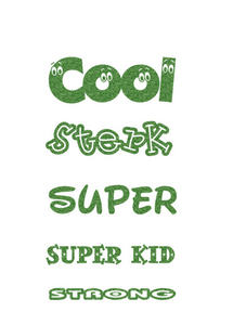 Vel Strijkletters Sterk Glitter Light Green Glitter 483 - afb. 2