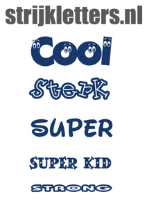 Vel Strijkletters Sterk Glitter Navy Blue Glitter 423 - afb. 1