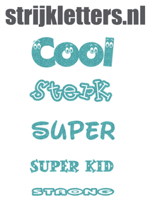 Vel Strijkletters Sterk Glitter Sky Bleu Glitter 445 - afb. 1