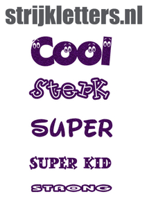 Vel Strijkletters Sterk Glitter Purple Glitter 424 - afb. 1
