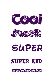 Vel Strijkletters Sterk Glitter Purple Glitter 424 - afb. 2