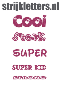 Vel Strijkletters Sterk Glitter Pink Glitter 457 - afb. 1