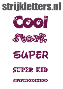 Vel Strijkletters Sterk Glitter Hot Pink Glitter 432 - afb. 1