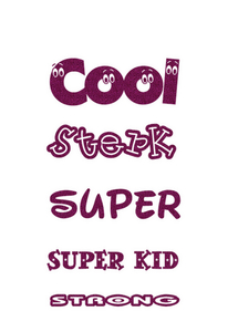 Vel Strijkletters Sterk Glitter Hot Pink Glitter 432 - afb. 2