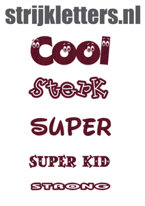 Vel Strijkletters Sterk Glitter Burgundy  Glitter 422 - afb. 1