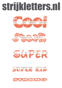 Vel Strijkletters Sterk Glitter Rainbow Coral Glitter ST - afb. 1