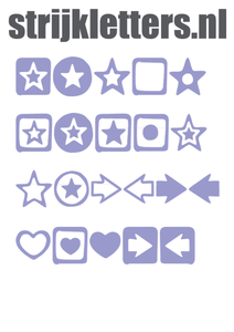Vel Strijkletters Sterren Flex Lila - afb. 1