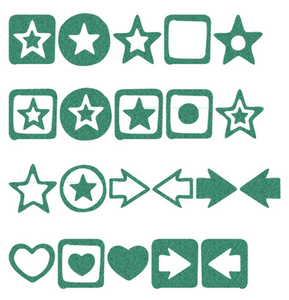 Vel Strijkletters Sterren Glitter Emerald Glitter 427 - afb. 2