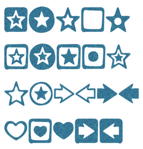 Vel Strijkletters Sterren Glitter Bleu Glitter 454 - afb. 2