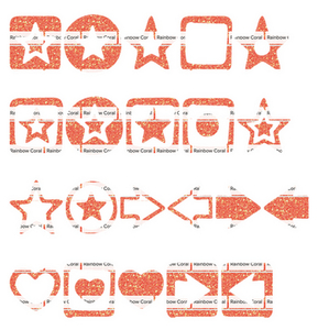 Vel Strijkletters Sterren Glitter Rainbow Coral Glitter ST - afb. 2