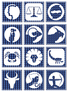 Vel Strijkletters Sterrenbeeld Vierkant Holografische Blauw - afb. 2