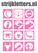 Vel Strijkletters Sterrenbeeld Vierkant Glitter Holo Pink - afb. 1