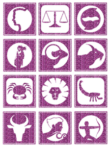 Vel Strijkletters Sterrenbeeld Vierkant Glitter Lavender 428 - afb. 2