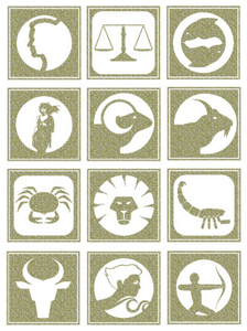 Vel Strijkletters Sterrenbeeld Vierkant Glitter Champagne Glitter 490 - afb. 2